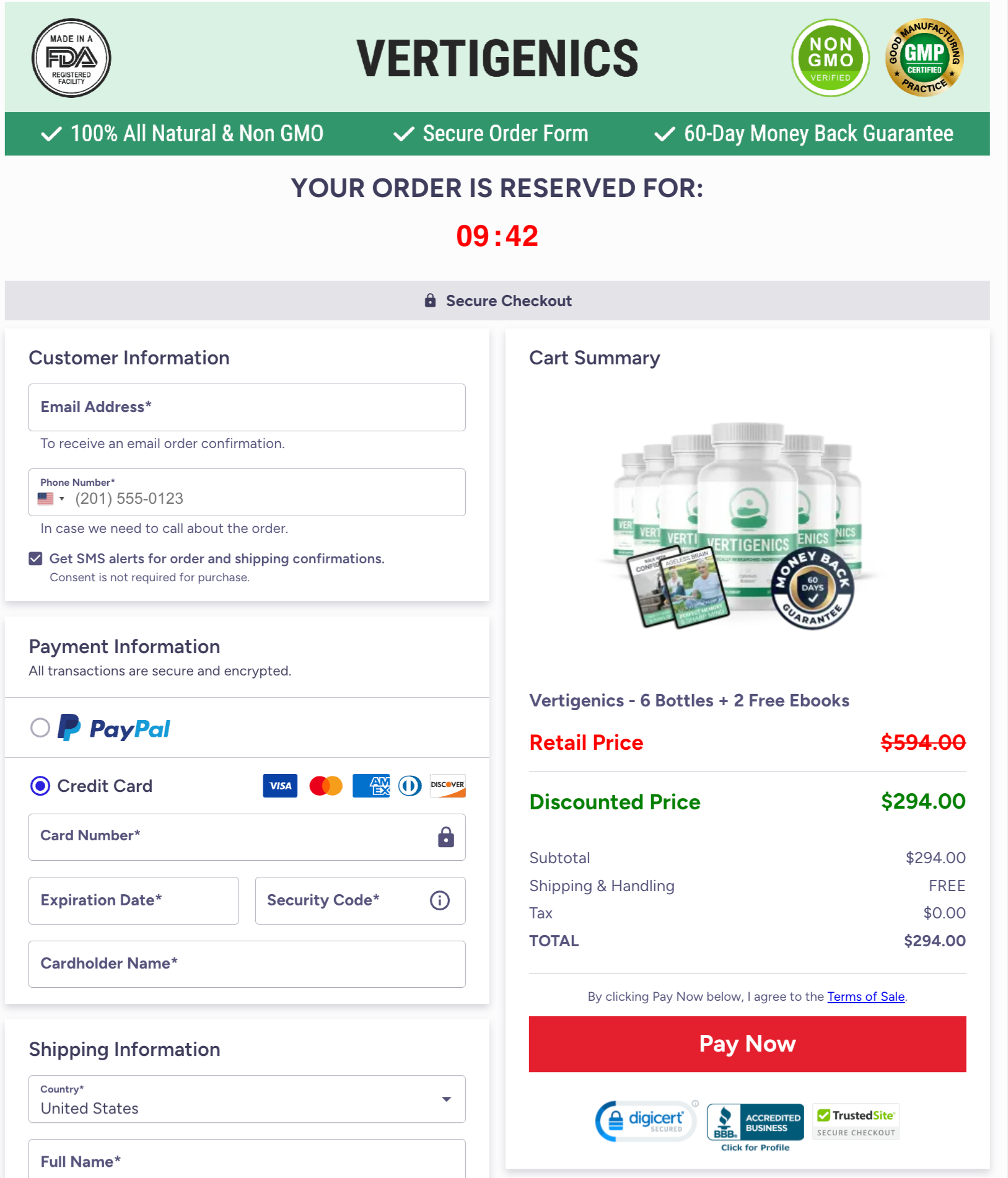 vertigenics-pricing-table